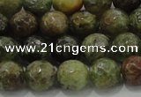 CGA148 15.5 inches 8mm faceted round natural green garnet beads
