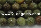 CGA148 15.5 inches 8mm faceted round natural green garnet beads