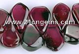 CGA15 multi sizes flat teardrop garnet gemstone beads Wholesale