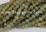 CGA201 15.5 inches 4mm round natural green garnet beads