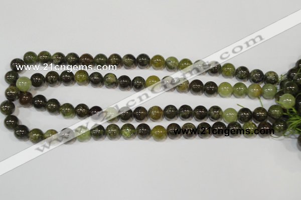 CGA204 15.5 inches 10mm round natural green garnet beads