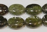 CGA224 15.5 inches 15*20mm oval natural green garnet beads