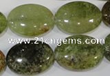 CGA225 15.5 inches 18*25mm oval natural green garnet beads