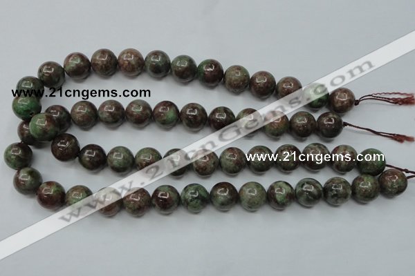 CGA302 15.5 inches 8mm round red green garnet gemstone beads