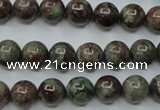 CGA303 15.5 inches 10mm round red green garnet gemstone beads