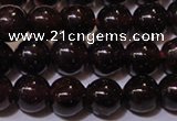 CGA352 14 inches 4mm round natural red garnet beads wholesale