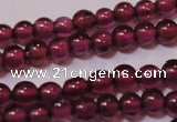 CGA355 15 inches 2mm round natural red garnet beads wholesale