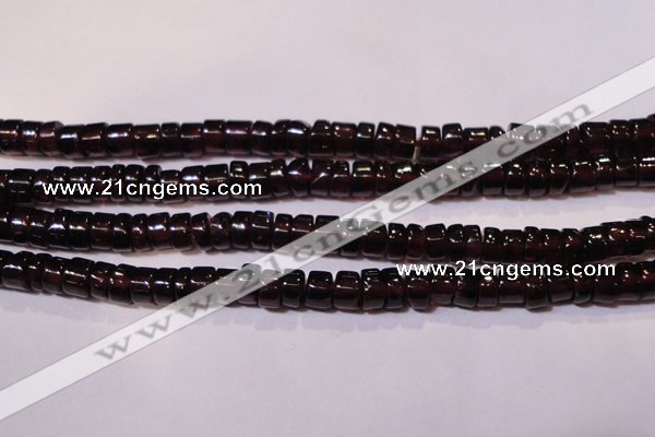 CGA365 15 inches 2*4mm heishi natural red garnet beads wholesale