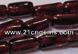 CGA367 15 inches 3*7mm tube natural red garnet beads wholesale