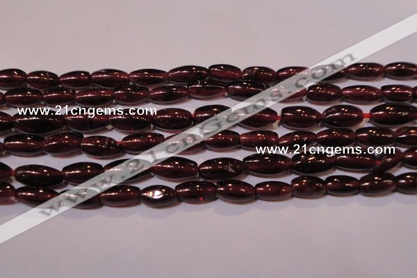 CGA372 15 inches 4*7mm rice natural red garnet beads wholesale