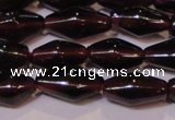 CGA374 15 inches 5*8mm rice natural red garnet beads wholesale