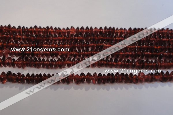 CGA380 15 inches 2*4mm rondelle natural red garnet beads wholesale