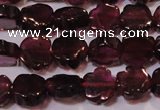 CGA385 15 inches 5mm carved flower natural red garnet beads wholesale