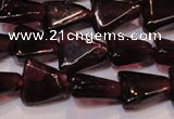 CGA390 15 inches 6*7mm triangle natural red garnet beads wholesale