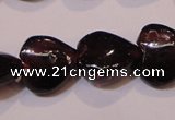 CGA393 15 inches 8*8mm heart natural red garnet beads wholesale