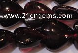 CGA394 15 inches 9*9mm heart natural red garnet beads wholesale