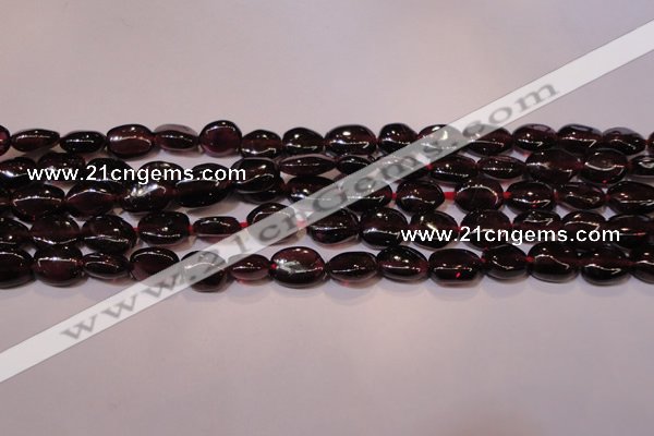 CGA396 15 inches 5*7mm oval natural red garnet beads wholesale