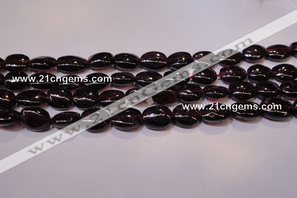 CGA397 15 inches 7*9mm oval natural red garnet beads wholesale