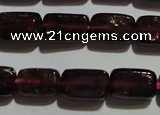 CGA403 15.5 inches 5*8mm rectangle natural red garnet beads wholesale