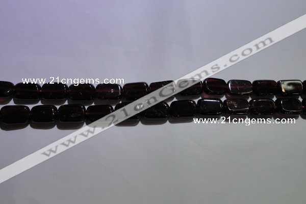 CGA405 15.5 inches 8*12mm rectangle natural red garnet beads wholesale