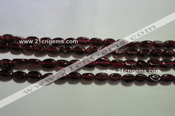 CGA407 15.5 inches 5*7mm oval natural red garnet beads wholesale