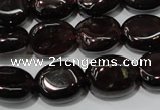 CGA469 15.5 inches 8*10mm oval natural red garnet beads