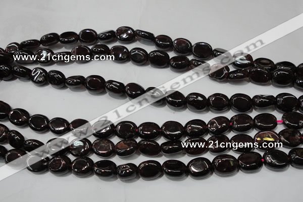 CGA469 15.5 inches 8*10mm oval natural red garnet beads