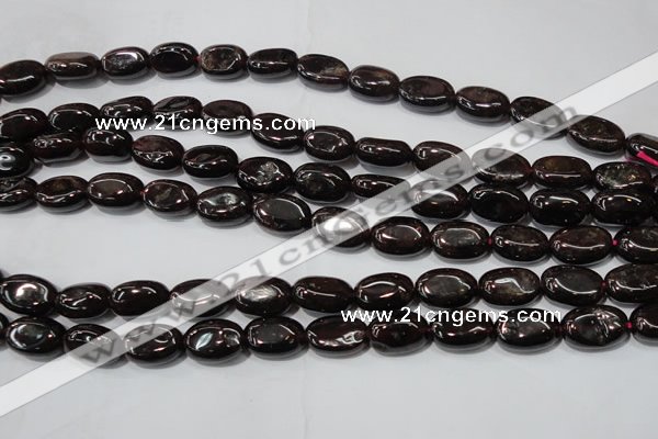 CGA470 15.5 inches 8*12mm oval natural red garnet beads