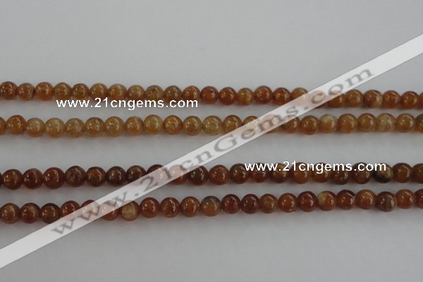 CGA501 15.5 inches 4mm round A grade yellow red garnet beads