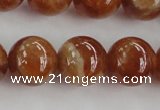 CGA504 15.5 inches 10mm round A grade yellow red garnet beads