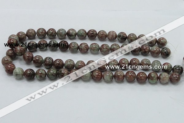 CGA51 15.5 inches 12mm round red green garnet gemstone beads