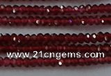 CGA516 15.5 inches 1.5*2.5mm faceted rondelle red garnet beads