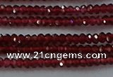CGA516 15.5 inches 1.5*2.5mm faceted rondelle red garnet beads