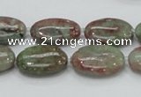 CGA66 15.5 inches 15*20mm oval red green garnet gemstone beads