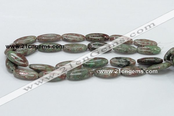 CGA69 15.5 inches 15*30mm horse eye red green garnet gemstone beads