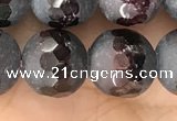 CGA691 15.5 inches 10mm faceted round red garnet beads