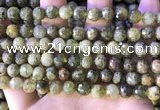 CGA706 15.5 inches 8mm faceted round green garnet beads