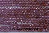 CGA857 15 inches 2mm faceted round red garnet beads