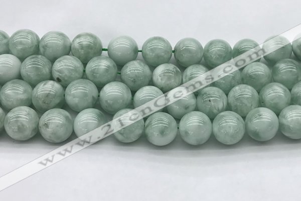 CGA905 15.5 inches 14mm round green angel skin gemstone beads