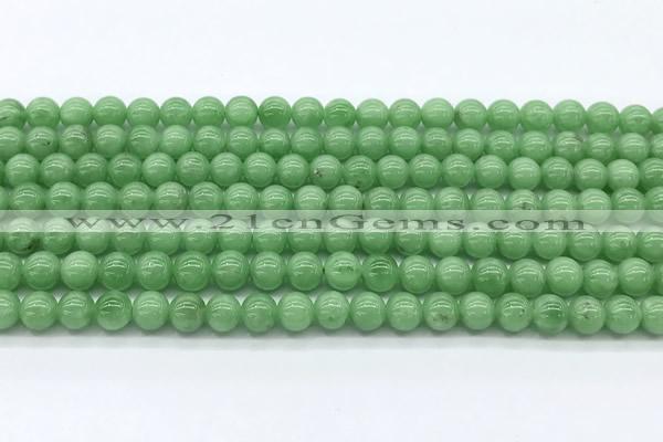 CGA930 15 inches 6mm round green angel skin beads