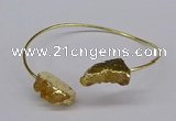 CGB1031 8*18mm - 10*20mm freeform druzy agate bangles