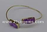 CGB1032 8*18mm - 10*20mm freeform druzy agate bangles