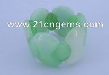 CGB150 8 inches fashion dyed white jade gemstone stretchy bracelet