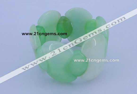 CGB150 8 inches fashion dyed white jade gemstone stretchy bracelet