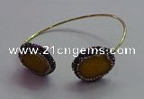 CGB1501 18*25mm - 20*28mm freeform druzy agate bangles wholesale