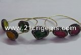 CGB1507 18*25mm - 20*28mm freeform druzy agate bangles wholesale