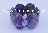 CGB152 8 inches fashion dyed imperial jasper gemstone stretchy bracelet