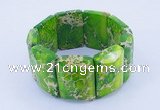 CGB160 8 inches fashion dyed imperial jasper gemstone stretchy bracelet