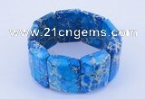 CGB161 8 inches fashion dyed imperial jasper gemstone stretchy bracelet