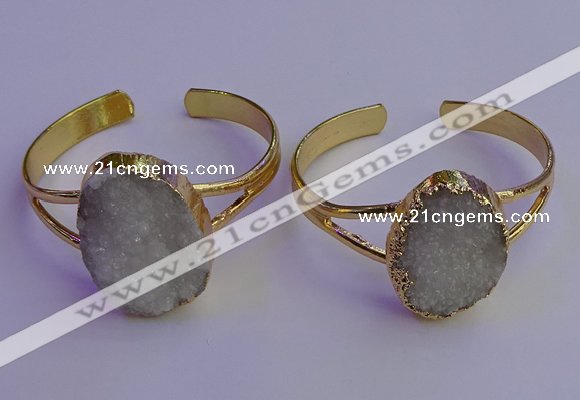 CGB2000 22*30mm - 25*30mm freeform druzy agate gemstone bangles